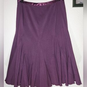 Elevenses * By Anthropologie  Plum Mid Length "Dancer" Skirt Size 6